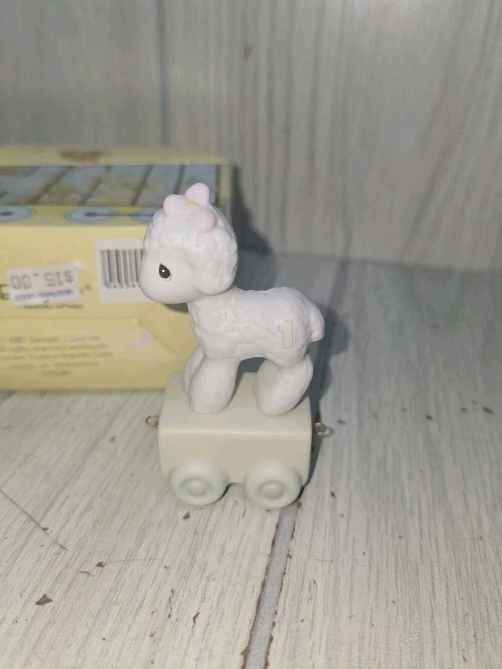 Vtg 1985 Precious Moments Lamb Enesco Train #1 “Happy Birthday Little Lamb”